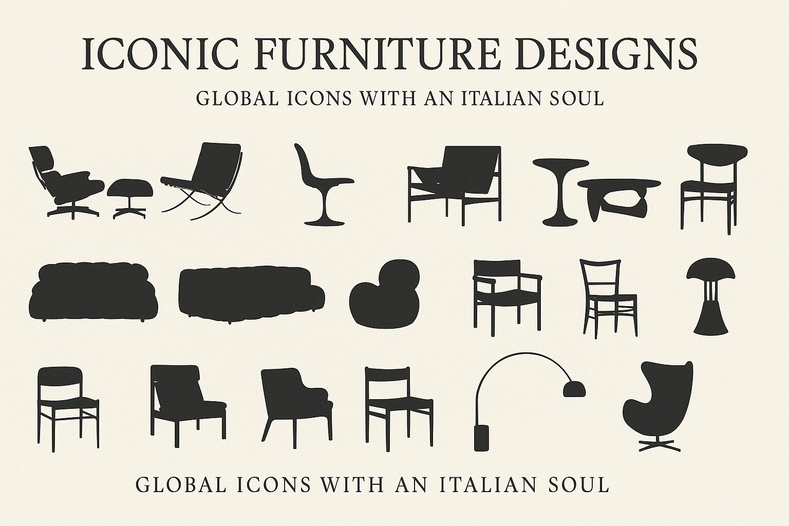Lee más sobre el artículo Los diseños de muebles de diseño más emblemáticos: Leyendas mundiales y maestros del diseño italiano