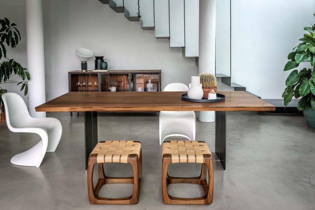 Riva 1920 solid wood dining table — sustainable Italian craftsmanship in natural timber