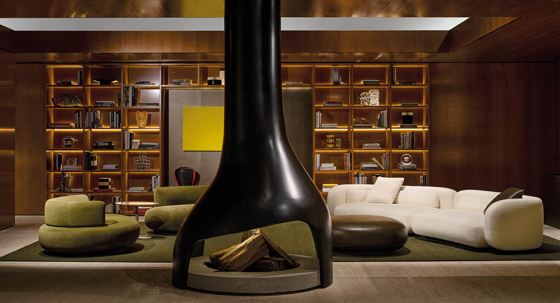 Minotti modular sofa in neutral tones — contemporary Italian design and refined craftsmanship.